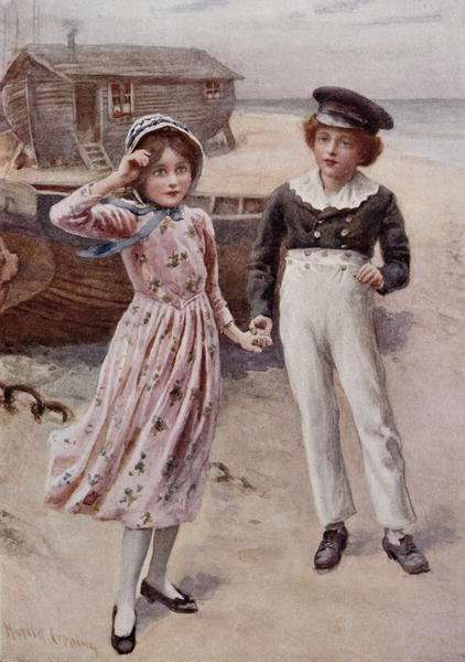 David Copperfield and Little Emily by Romanticism