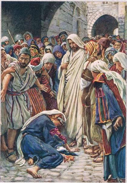 The woman who touched the hem of his garment, 1927 by Romanticism