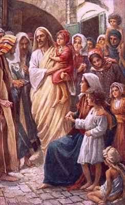 The lord blessing the children by Romanticism
