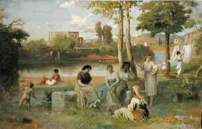 Washing on the Tiber by Romanticism