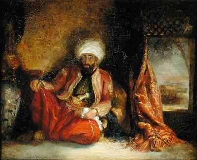 A Turk Smoking a Pipe by Romanticism