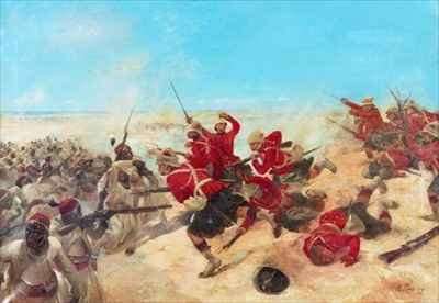 The Black Watch at the Battle of Tel el Kebir on the 13th September by Romanticism