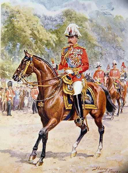 Field-Marshal Earl Kitchener, illustration from Brave Deeds by Brave Men, by C. Sheridan Jones, pub. 1922 by Romanticism