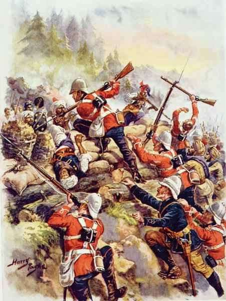 Storming the Heights, illustration from Glorious Battle of English History by Major C.H. Wylly, 1920s by Romanticism