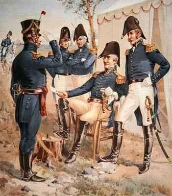 General Andrew Jackson sitting with his staff officers during the War of 1812 by Romanticism