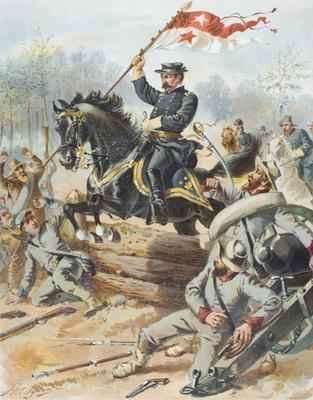 General Sheriden at the Battle of Five Forks Virginia 1st April 1865 by Romanticism