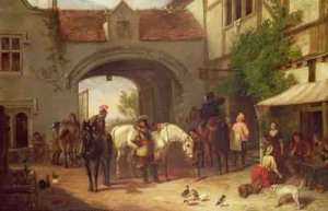 Inn Scene by Romanticism