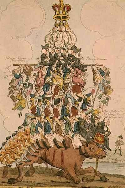 The Pillar of the State or John Bull Overloaded by Romanticism