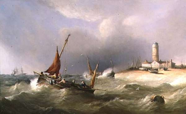 Fishing Boats in a Squall off Dungeness Spit by Romanticism