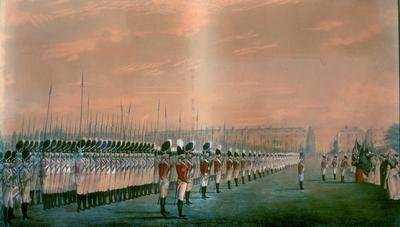 Presentation of Colours to the Second Regiment of Royal East India Volunteers at Lords Cricket Ground London 1797 by Romanticism