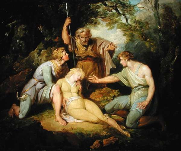 Scene ii Act IV from Cymbeline by William Shakespeare 1564-1616 by Romanticism