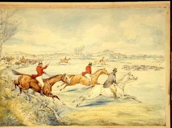 Hunting Scenes Full Cry by Romanticism