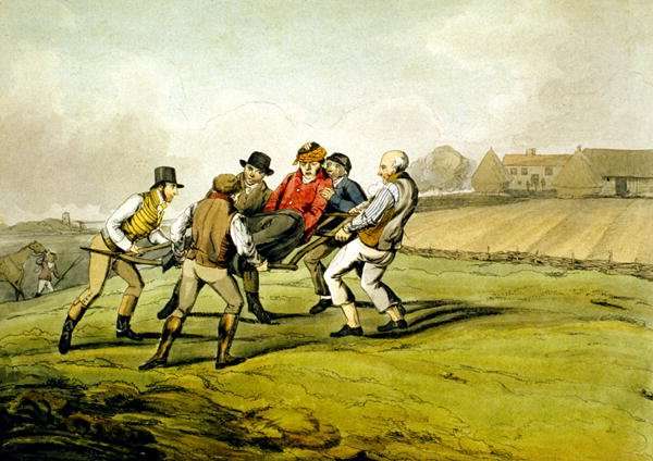 Injured, from 'Qualified Horses and Unqualified Riders', 1815 by Romanticism