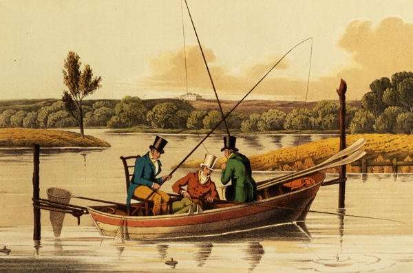 Fishing in a Punt, aquatinted by I. Clark, pub. by Thomas McLean, 1820 by Romanticism