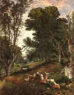 Towards Evening in the Forest by Romanticism