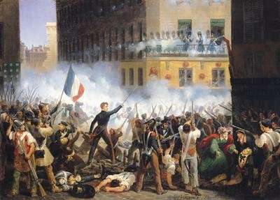 Battle in the rue de Rohan by Romanticism