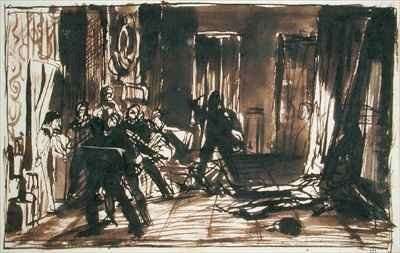 Study for The Assassination of the Duc de Guise 2 by Romanticism
