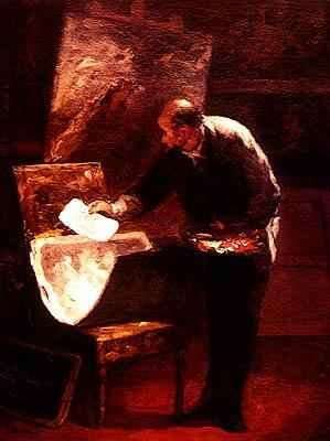 The Artist in his Studio by Romanticism