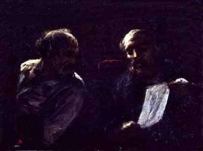 A Chat in the Studio by Romanticism