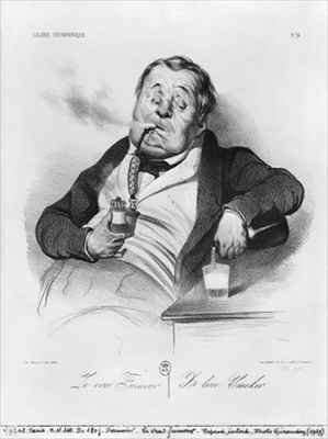 A true smoker from the series Galerie physionomique by Romanticism
