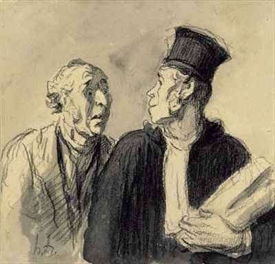 The Lawyer and his Client 2 by Romanticism