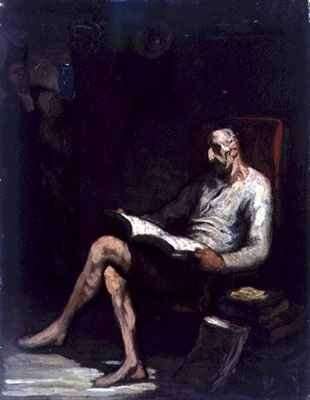 Don Quixote Reading by Romanticism
