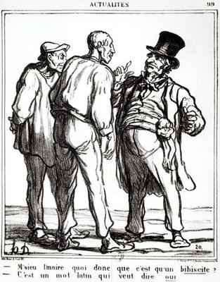 Cartoon about the plebiscite of 8th May 1870 by Romanticism