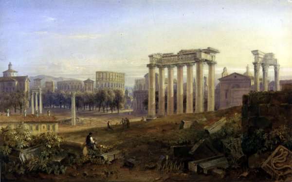 Across the Forum, Rome, 1828 by Romanticism
