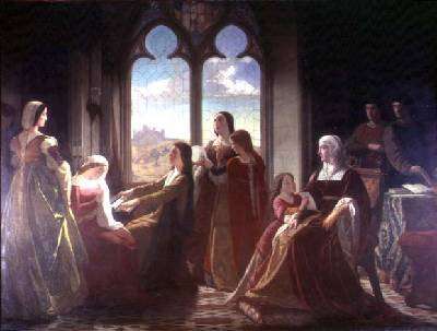 Queen Isabella presiding over the education of her sons 1864 by Romanticism