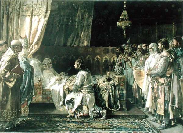 The Last Moments of King James I 1207-76 the Conquistador by Romanticism