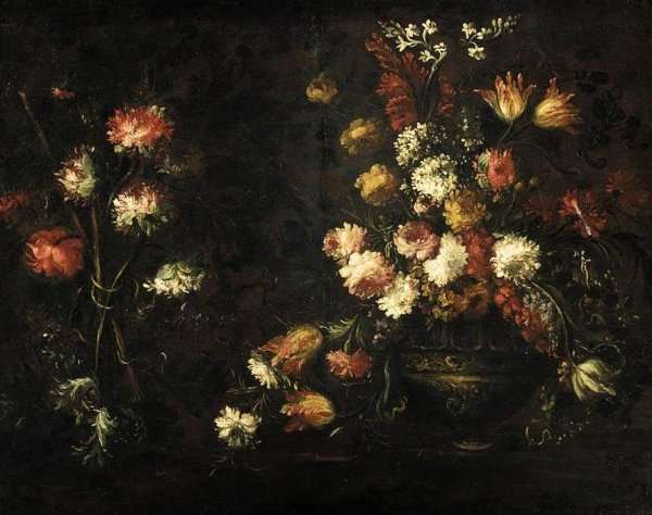Still-Life with a Vase of Flower by Romanticism