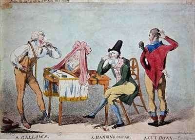 Cartoon of the French aristocratic emigres in England during the Revolution by Romanticism