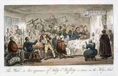 The Wake or last appearance of Teddy ORafferty a scene in the Holy Land by Romanticism