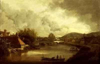 View of Pools Ferry and Bishops Bridge Norwich by Romanticism