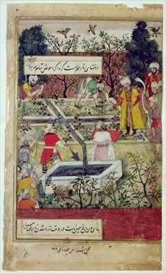 Emperor Babur surveying the establishment of a Garden in Kabul by Romanticism
