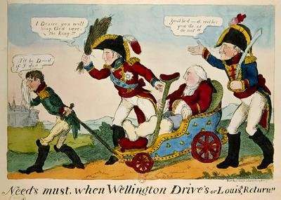 Needs Must when Wellington Drives or Louis Return by Romanticism