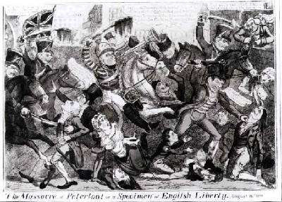 The Massacre of Peterloo or a Specimen of English Liberty by Romanticism
