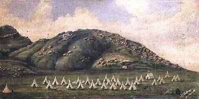 Military encampment Mafeking Basutoland 1885 by Romanticism