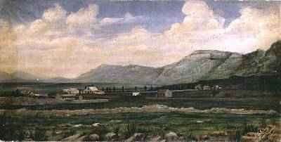 A farmstead Mafeking 1885 by Romanticism