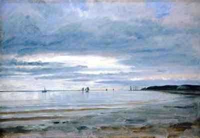 The Beach at Blankenese by Romanticism