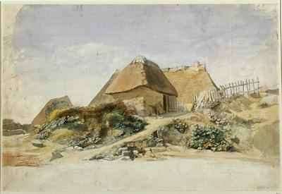 Fishermens Cabins at the Hopesberg Beach by Romanticism