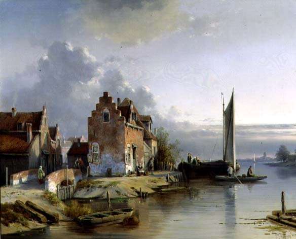 Belgian Riverside, 1858 by Romanticism