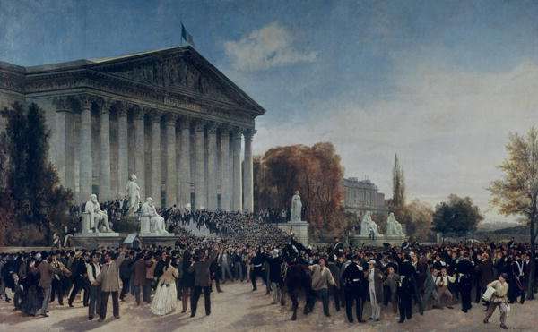 The Palais du Corps Legislatif after the Last Sitting on 4th September 1870 by Romanticism