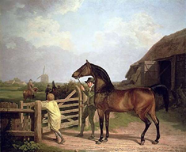 Bay Ascham A Stallion Led Through A Gate To A Mare by Romanticism
