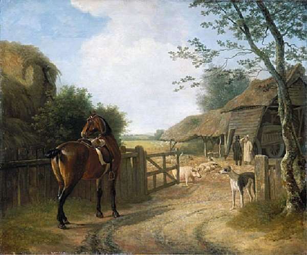Daniel Beale At His Farm At Edmonton With His Favourite Horse by Romanticism