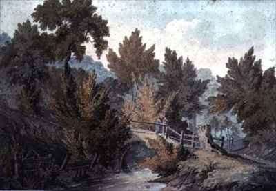 Landscape with Bridge and Stream by Romanticism