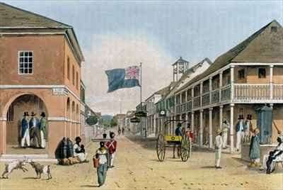 View of Harbour Street Kingston Jamaica from A Picturesque Tour of the Island of Jamaica by Romanticism
