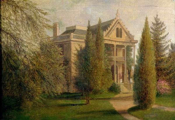 View of Dungan Manor House, Staten Island, 1876 by Romanticism
