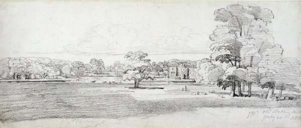 The Old Hall, Tabley, Surrounded by Parkland, 20th July 1814 by Romanticism