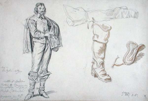 Studies of a Standing Figure, and a Boot, 1825 by Romanticism